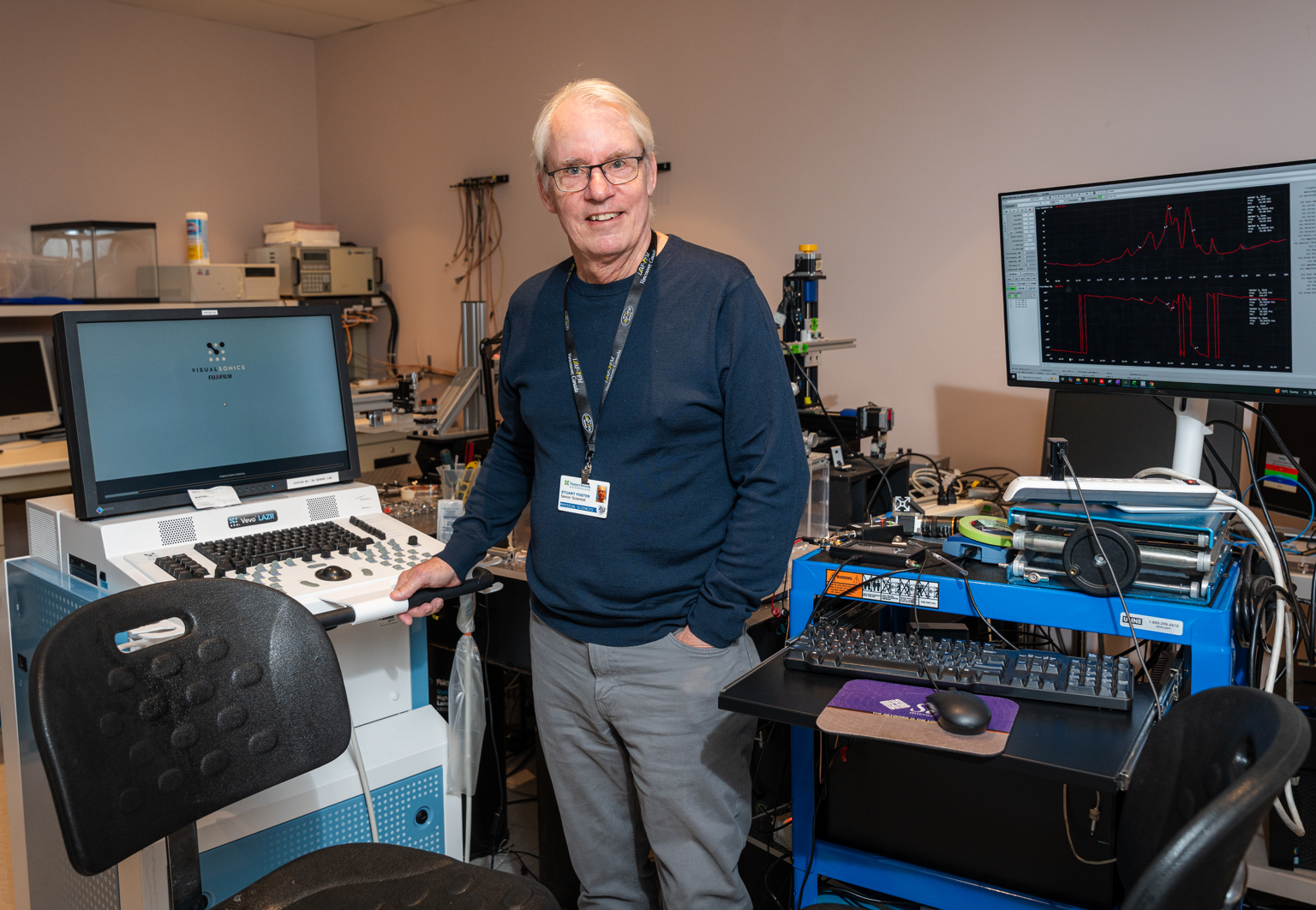 Dr. Stuart Foster in the lab