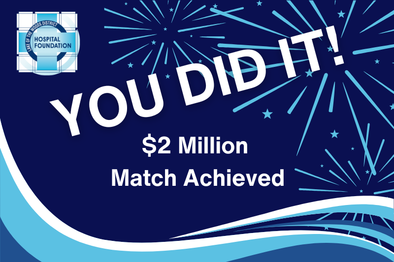 You Did It! $2M match achieved